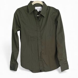 The Shirt Green Long Sleeve Blouse Top Sz Small